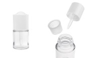 Пластмасова (PETG) бутилка 20 мл с бял капкомер с бутон и цедка -изображение_продукт