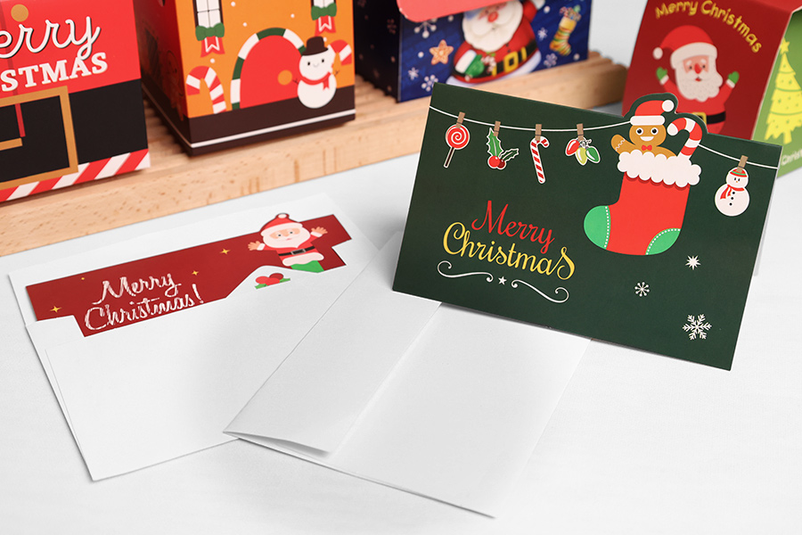 Коледни поздравителн картички 140х90 мм - 10 бр./ опаковка-изображение_група