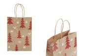 Коледни хартиени подаръчни торбички с размери 150x75x210 мм - 12 бр.-изображение_продукт