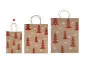 Коледни хартиени подаръчни торбички с размери 150x75x210 мм - 12 бр.-изображение_група