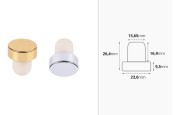 Силиконов синтетичен корк Φ15.5 със сребърна или златна главичка - 6 бр Силиконов синтетичен корк Φ15.5 със сребърна или златна главичка - 6 бр-изображение_размери