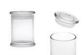 Прозрачен стъклен буркан 220 мл със стъклена капачка-изображение_продукт