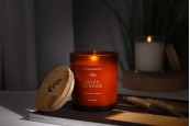 Стъклен буркан 80х90 мм (300ml) с дървена капачка-изображение_група