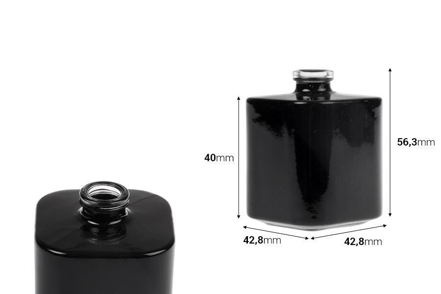 Бутилка за парфюм  30 мл с 15 мм  "Crimp" в бяло или черно-изображение_размери