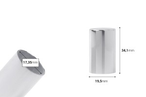 Алуминиева сребриста  капачка за КРИМП спрей-изображение_размери