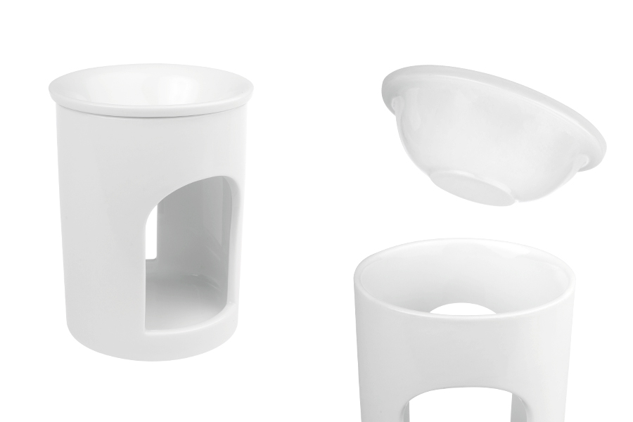 Бял Керамичен дифузер за свещи (восъци)  или етерични ароматни масла -изображение_продукт