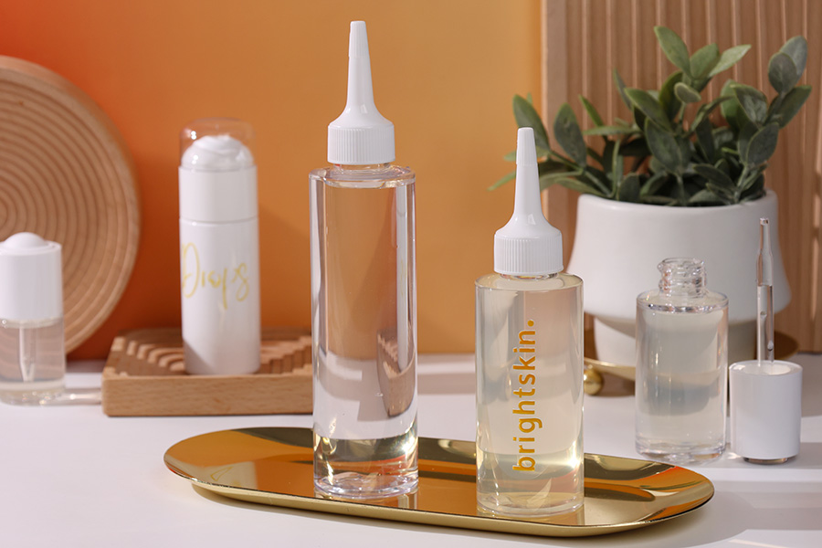 Пластмасова (PET) прозрачна бутилка от 150 мл с "нос" и бяла винтова капачка-изображение_група