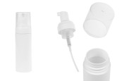Пластмасова (PET) бяла бутилка 150 мл с бяла пенлива помпа и капачка-изображение_продукт