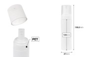 Пластмасова (PET) бяла бутилка 200 мл с бяла помпа за пяна и капачка-изображение_размери