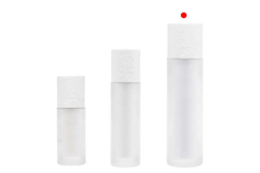 Бутилка 100 мл ( с външен стъклен копус) за многократна употреба с помпа за крем -изображение_група