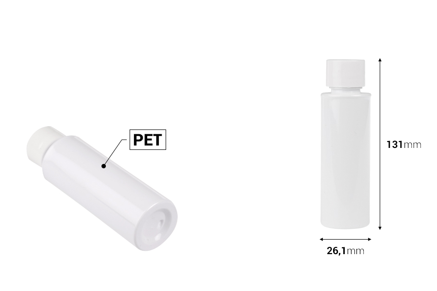 Резервна вътрешна бяла бутилка с бяла капачка за код 19-5410-изображение_размери