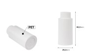 Резервна вътрешна бяла бутилка с бяла капачка за код 19-5407-изображение_размери