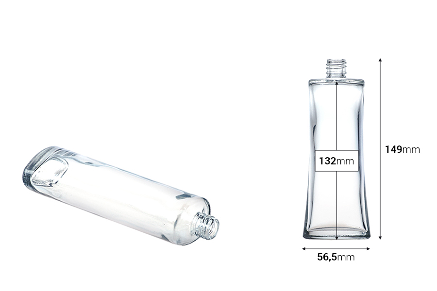 Стъклена бутилка за парфюм 100ml 12/100 (18/415) Стъклена бутилка за парфюм 100ml 12/100 (18/415)-изображение_размери