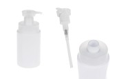 Пластмасова (HDPE) бяла бутилка 300 мл с помпа-изображение_продукт