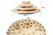 Дървена поставка с въртяща се основа за бутилки за етерично масло - 4 нива-изображение_размери