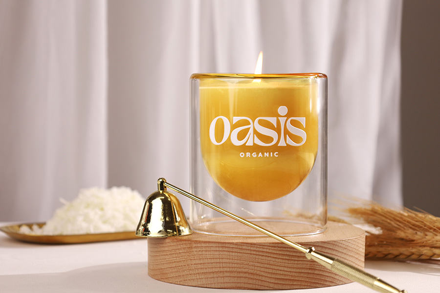 Стъклен двустенен буркан 330 мл за свещ (95х105 мм) в различни цветове-изображение_група