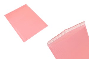 Пликове с мехурчета с размер  23x30 см в матово розов цвят - 10 бр.-изображение_продукт