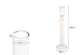 Стъклена мерителна епруветка 10 мл-изображение_размери