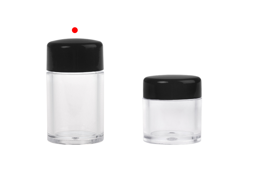 Пластмасов акрилен буркан 10 мл с капачка с дупка за пудра или друга козметика 12 бр. Пластмасов акрилен буркан 10 мл с капачка с дупка за пудра или друга козметика 12 бр.-изображение_група