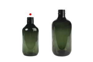 Пластмасова цилиндрична ΠΕΤ бутилка 300 мл кехлибарен или маслиленозелен цвят (28/410)-изображение_група