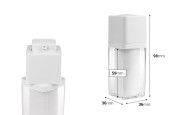 Акрилна пластмасова airless бутилка 15 мл с бяла помпа Акрилна пластмасова airless бутилка 15 мл с бяла помпа-изображение_размери