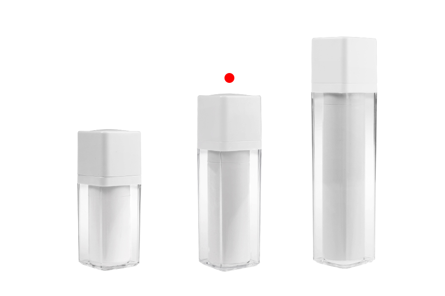Акрилна пластмасова airless бутилка 30 мл с бяла помпа Акрилна пластмасова airless бутилка 30 мл с бяла помпа-изображение_група
