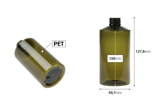 Пластмасова PET бутилка 280 мл (PP24) в различни цветове-изображение_размери