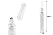 Airless бутилка 10 мл с рол-он за серум и капачка-изображение_размери