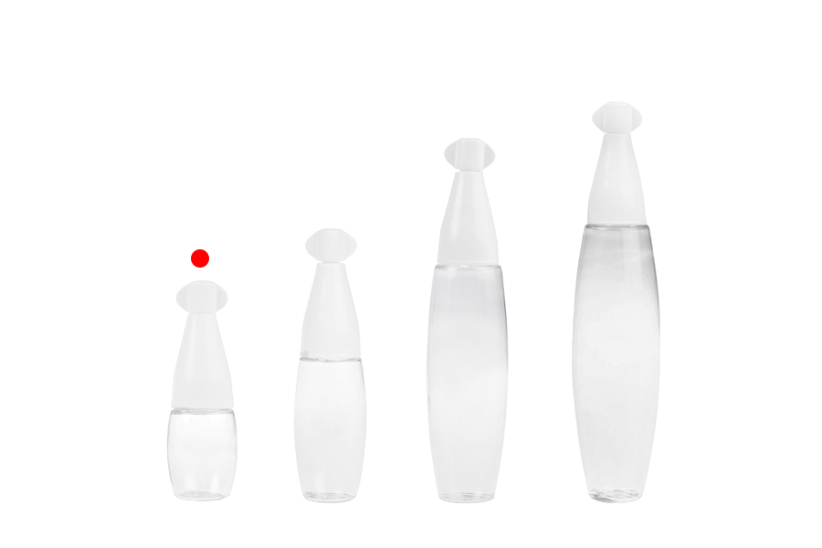 Пластмасова прозрачна бутилка 5 мл с "нос" и винтова капачка - 50 бр.-изображение_група