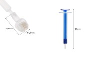 Спринцовка - roller 3 ml  с глава 0,50 мм за нанасяне на серум върху лице и коса-изображение_размери