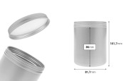 Цилиндричен метален буркан 500 мл с капачка-изображение_размери