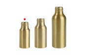 Алуминиева бутилка 30 мл PP24 в златист и черен цвят-изображение_група