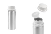 Алуминиева бутилка  100 мл за съхраняване на есенция, парфюми и алкохолни разтвори с тапа и пластмасова капачка  Алуминиева бутилка  100 мл за съхраняване на есенция, парфюми и алкохолни разтвори с тапа и пластмасова капачка -изображение_продукт