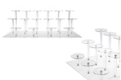 Прозрачна акрилна стойка за продукти 460x215x150 мм (диаметър на всяка основа 65 мм) - 16 позиции-изображение_продукт