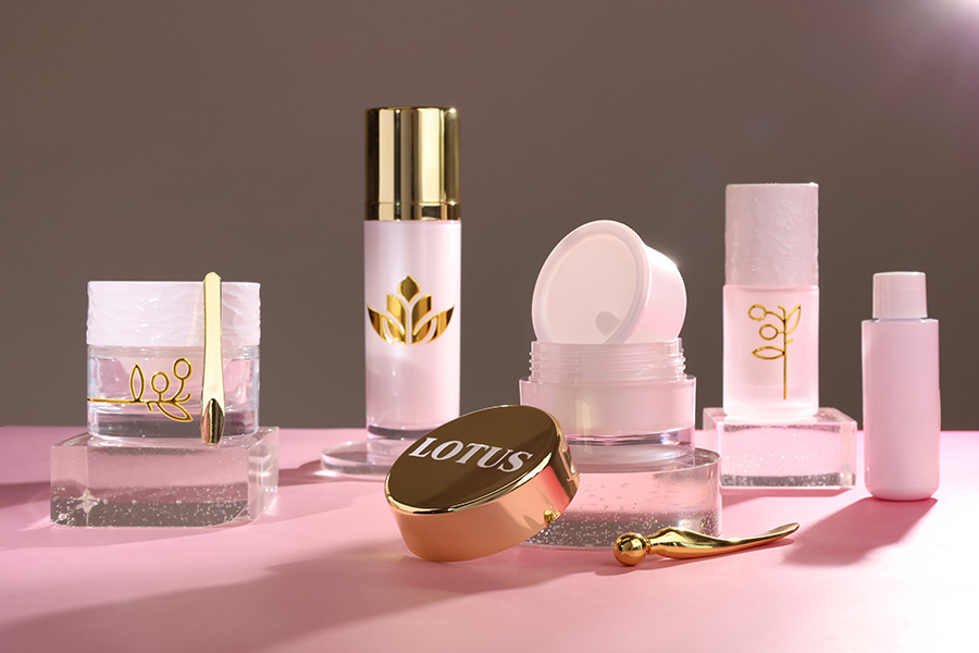 Луксозна акрилна бутилка за многократна употреба 30 мл с помпа за крем и капачка-изображение_група