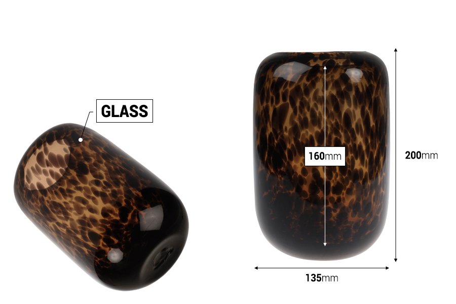 Декоративен стъклен буркани с размери 135x200 мм-изображение_размери