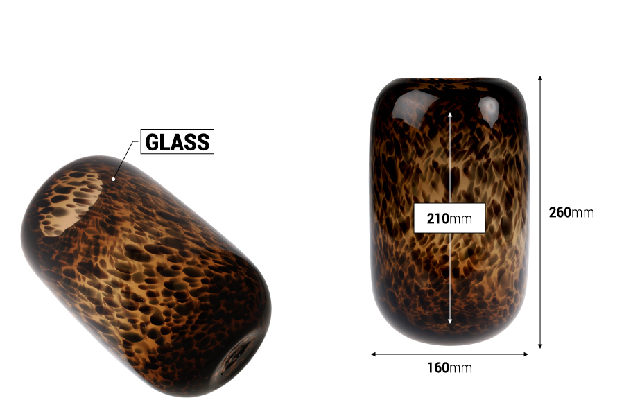 Стъклен декоративен буркан с размери 160x260 мм-изображение_размери