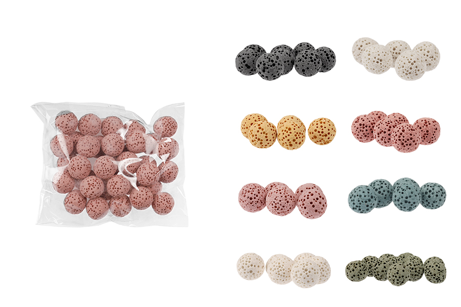 Дифузер от вулканичен камък 10 мм в различни цветове - 33 бр.-изображение_продукт