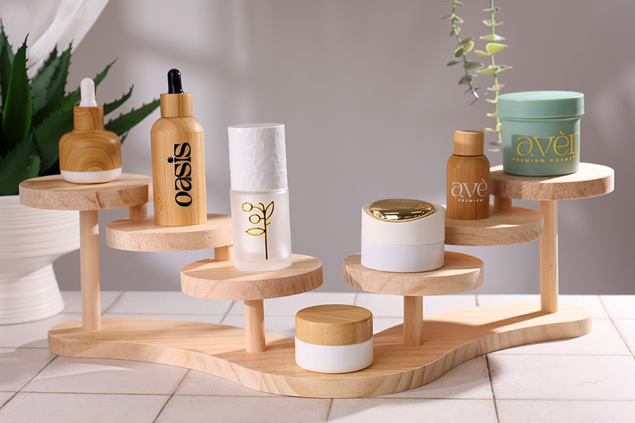 Дървена стойка с размер 467x140 мм (диаметър на всяка основа 110 мм)-изображение_група