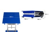Регулируема лабораторна повдигаща платформа 150x150 мм-изображение_размери