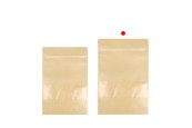 Крафт опаковка тип Doy Pack  180x50x260 mm, с цип  "zip" με и прозорец, размери  - 100 броя-изображение_група