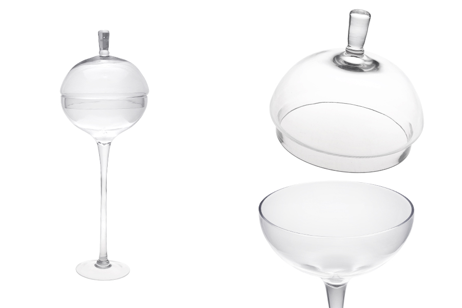 Декоративен съд за сладкиши, бонбони и др. със стъклен капак-изображение_продукт