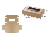 Кутия за съхранение от крафт хартия с размери  240x130x60 mm-изображение_размери