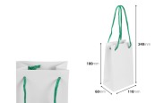 Бяла хартиена подаръчна торбичка с размери 110x60x180 mm - 20 бр.-изображение_размери