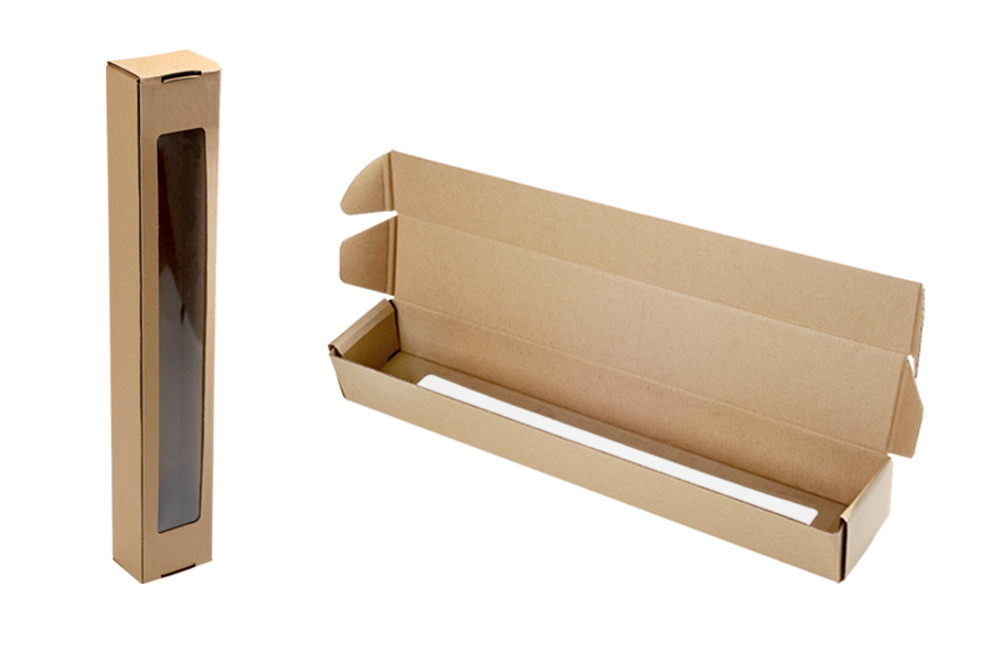 Кутия от крафт хартия с прозорец 80х60х500 мм - 20 бр-изображение_група