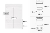 Бели Крафт Пликове ДОЙ ПАК  180x40x260 mm - 100 бр.-изображение_размери