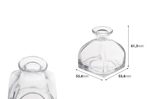 Стъклена квадратна бутилка 50 мл-изображение_размери