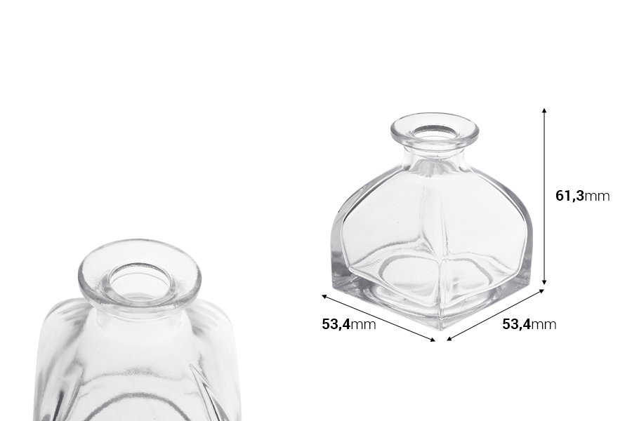 Стъклена квадратна бутилка 50 мл-изображение_размери