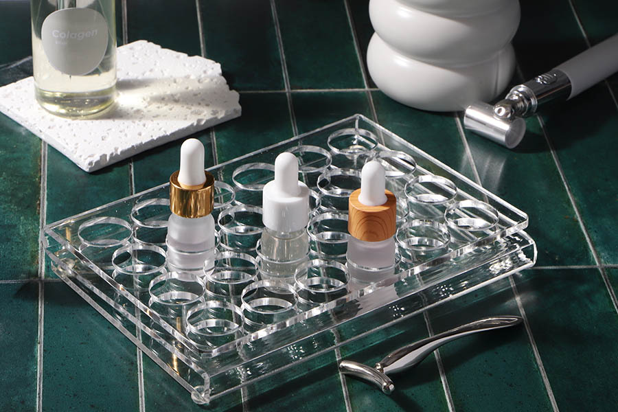 Щанд (стойка)  от плексиглас 190x140x28 с 24 места  (дупка с отвор 25 mm)-изображение_група