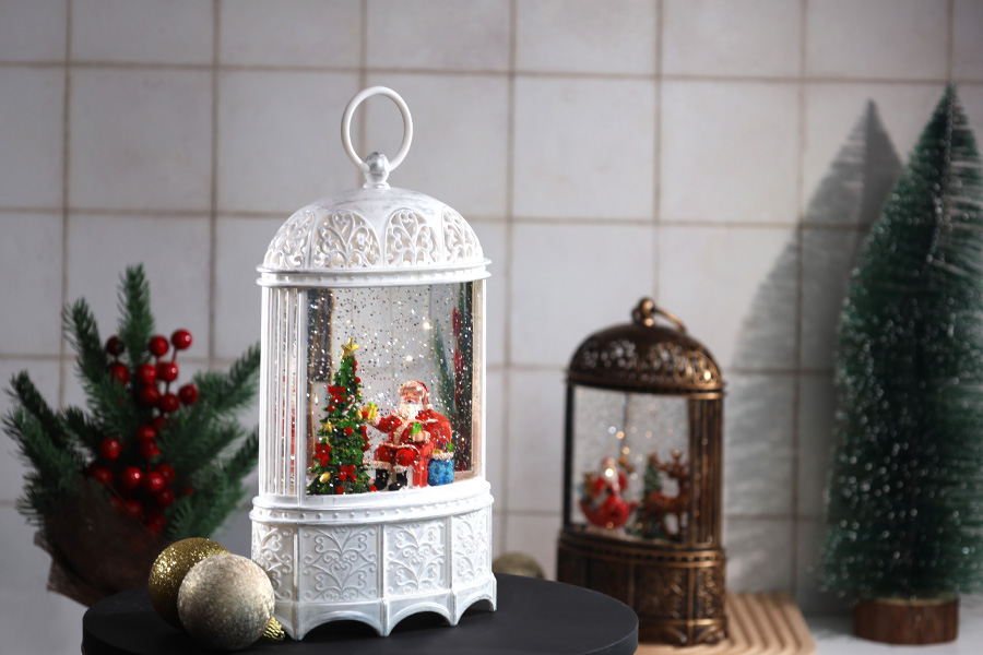 Коледен декоративен фенер, със светлина и музика-изображение_група